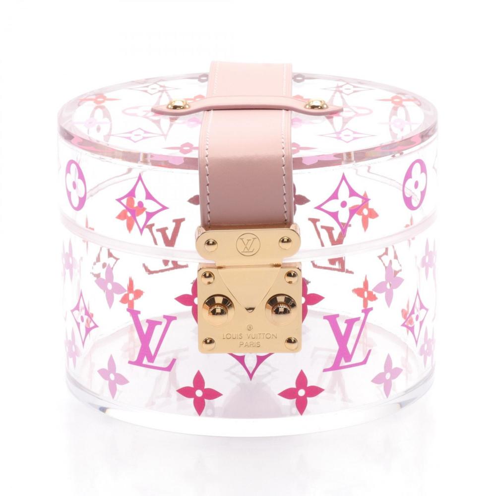 LOUIS VUITTON Bow Scott accessories leather acrylic pink multicolor